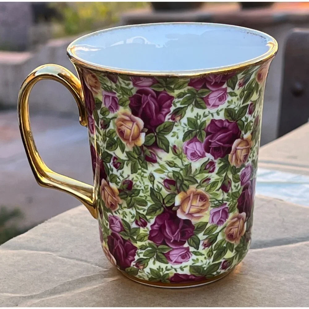 Royal Albert Old Country Roses Chintz Collection Mug 1998 Cup Bone China 4” T